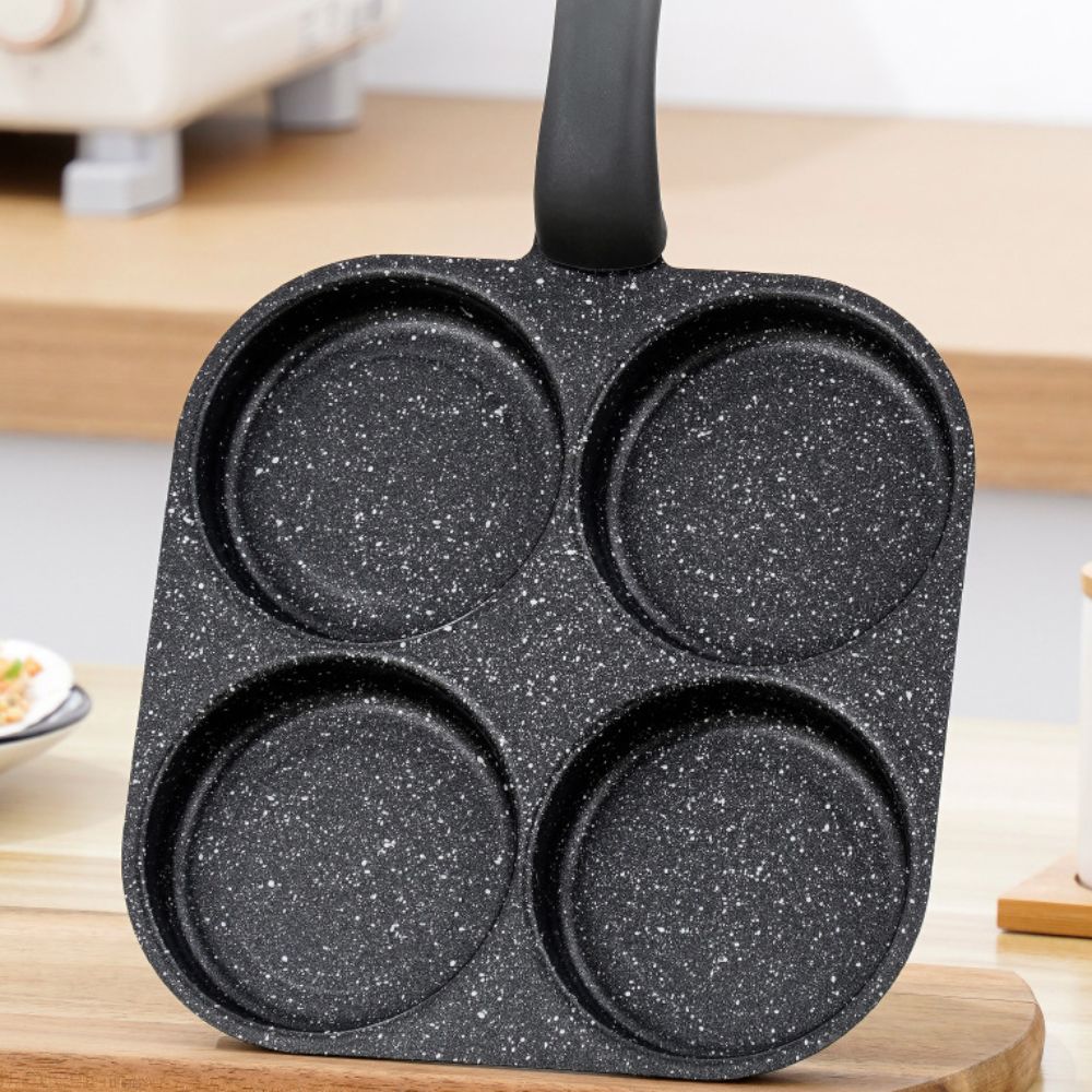 4 Grids Fried Egg Pan Non-stick Pancake Pan Hamburg Maker Divided Egg Skillet  Steak