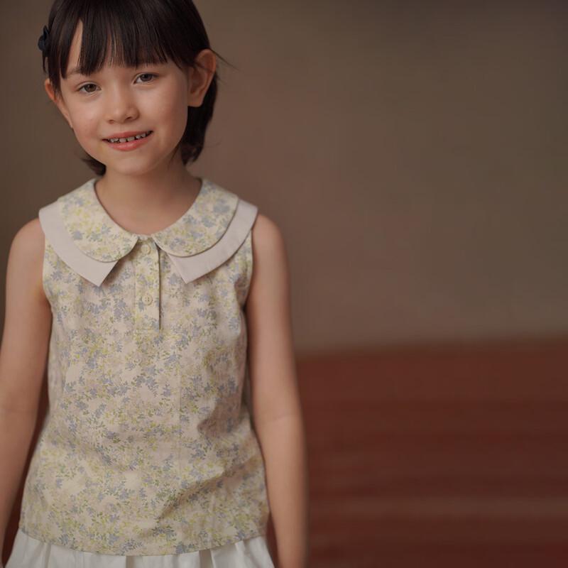 

Hacikis Girls Floral Sleeveless Cotton Blouse 160