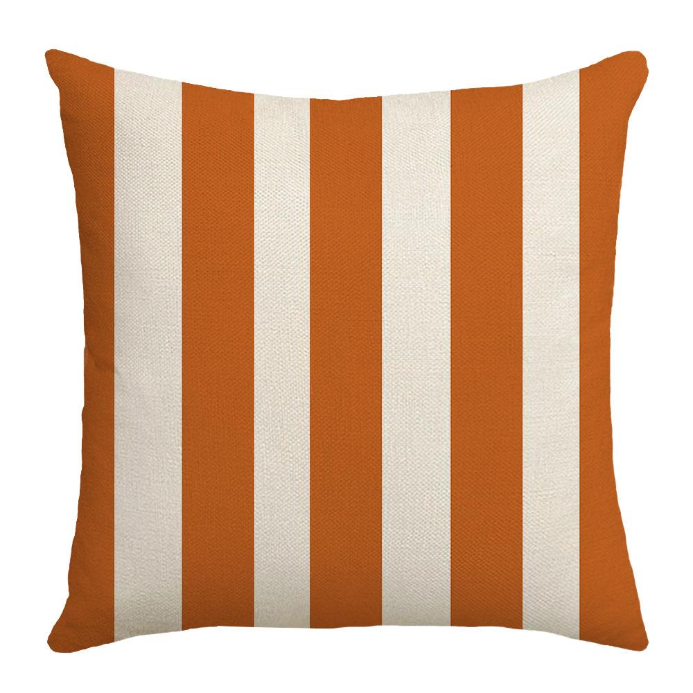 New Pillow Autumn Pumpkin Text Orange Linen Print Thanksgiving Home Sofa Pillow Cover