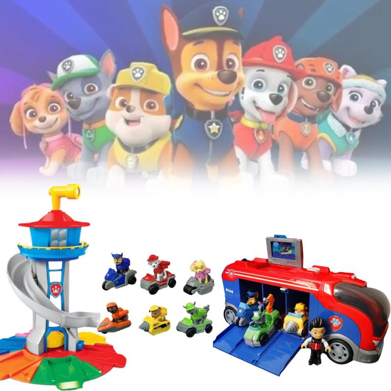 Cute Dog Themed Pullback Bus Toy 32.5cm Bright Colors For Kids Learning Fun