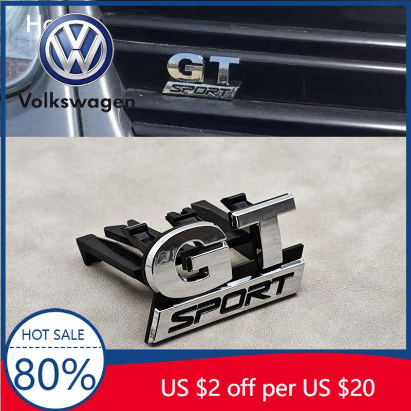 Dla VW Volkswagen Jetta MK5 Golf 3D ABS Logo GT Sportowe Godło Odznaka na Przednią Kratkę Samochodową Dla Volkswagen VW Polo Golf 5 MK5 Passat B5