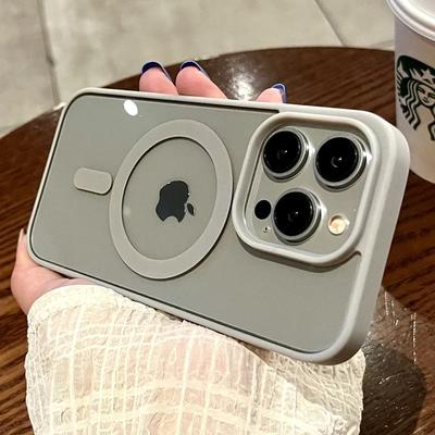 Luxuriöses kabelloses Laden für Magsafe Transparentes Gehäuse für iPhone 16 15 14 13 12 11 Pro Max Plus Mini Magnetic Bumper Cases Cover