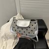 Pu Dot Pattern Crossbody Bag With Zipper Closure And Mobile Pocket For Daily Use