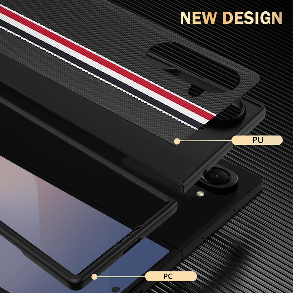 Carbon Fiber Ultra Thin Folding Cover Case for Samsung Galaxy Z Fold7 5G Fold 7 6 5 Fold6 Fold5 Fold3 Fold4 Fold 4 3
