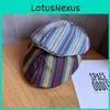 Vintage Japanese Striped Duckbill Cap With Sun Protection For Summer Casual Use