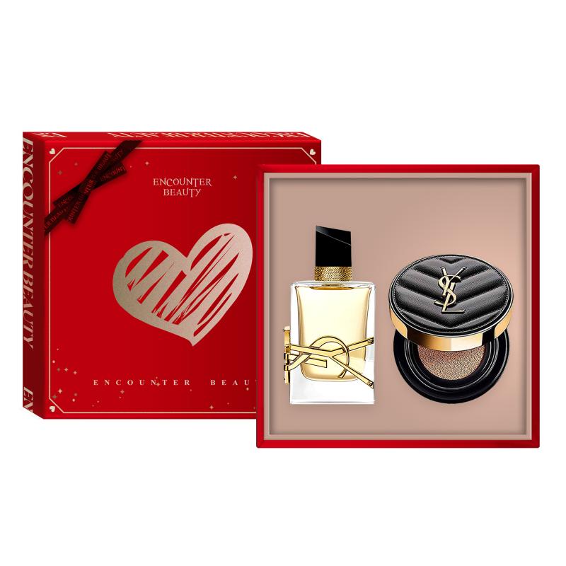 Сэмпл Набор Макияжа SAINT LAURENT, Libre Eau De Parfum+Черная Кожа Стойкий Тон Кожи Нежный