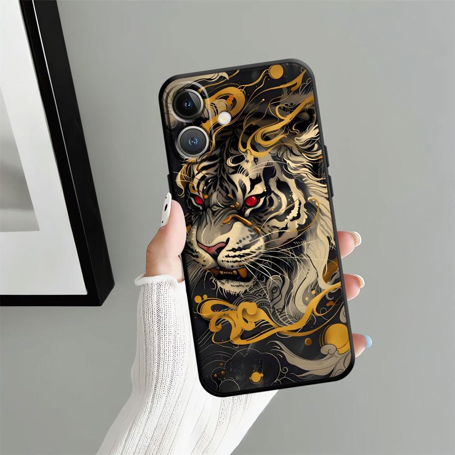 Cool Tiger Lion Case for Apple iPhone 17 Pro Max XR XS MAX 15 Pro 7 8 Air 12 13 16 14 11 Funda Phone Cover
