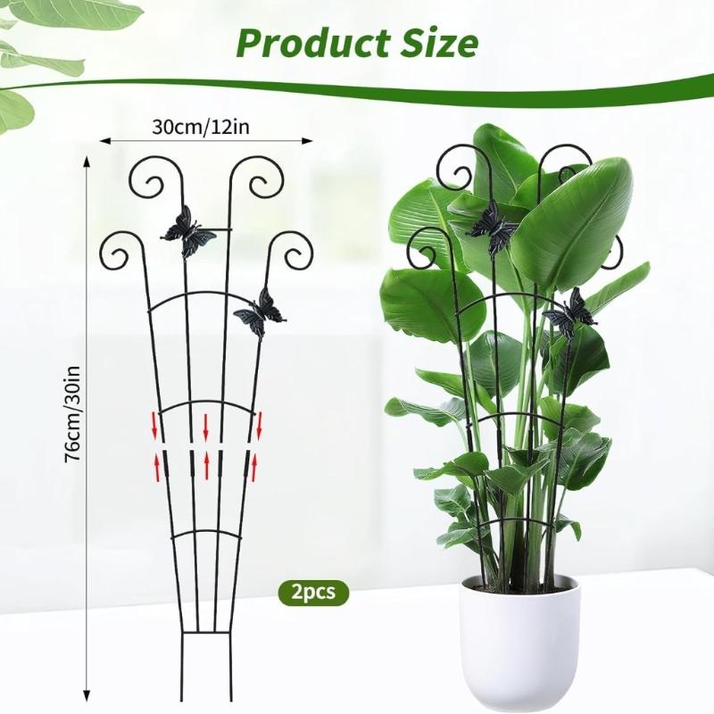 Iron Plant Trellis for Climbing Plant Indoor House Plant Support Trellis for Garden Potted Plant Support Stand