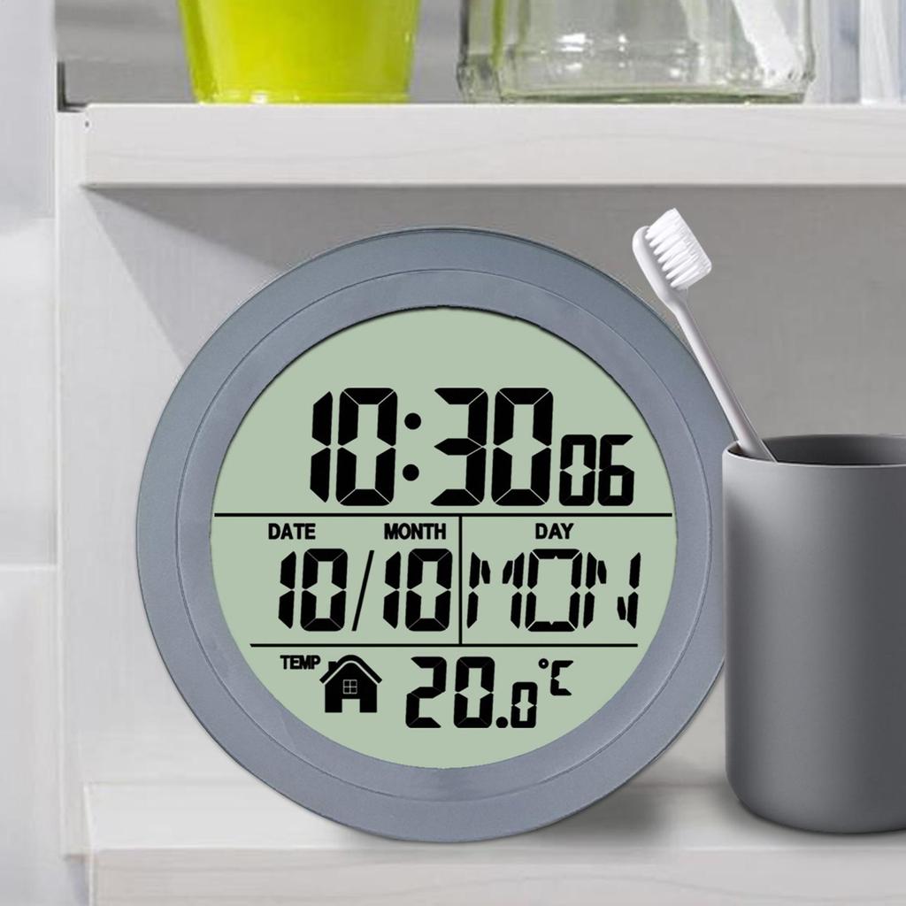 Badezimmer Wanduhr Saugnapf Badezimmer Wanduhren Batteriebetrieben Wasserdicht Duschzubehör Mit Temperatur Datum Für