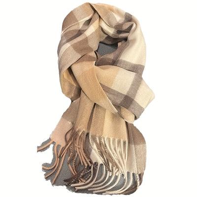 A Unisex High-End Plaid Scarf Shawl for Autumn and Winter, Perfect for Outings and As a Birthday Gift for Couples