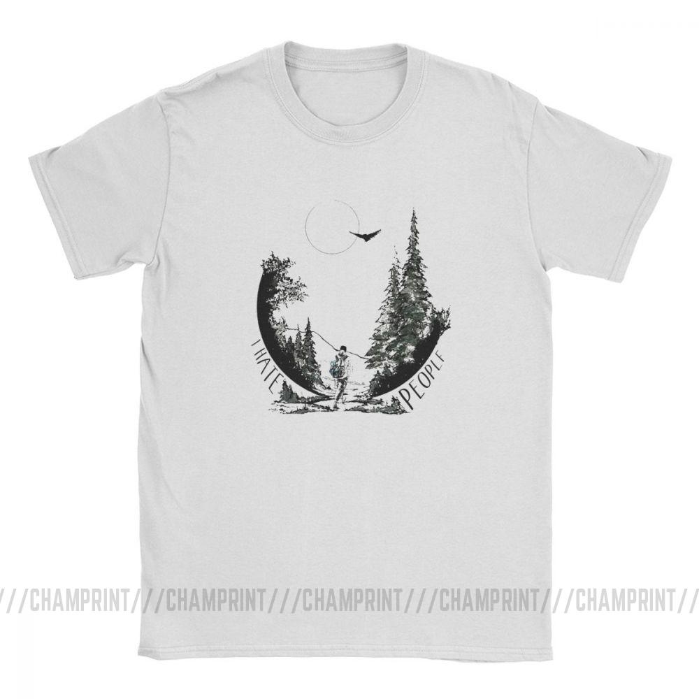 Herren T-Shirts Ich hasse Leute Camping Wandern Liebhaber Vintage Oberteile Wandern Trekking T-Shirts Rundhals