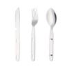 3Pcs Portable Stainless Steel Tableware Fold Knife Fork Spoon Utensil Set Travel Outdoor Dinnerware Camping Cooking Flatware