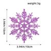 10CM Plastic Snowflake Christmas Tree Decorations - Hollow Powdered Snowflake Pendants
