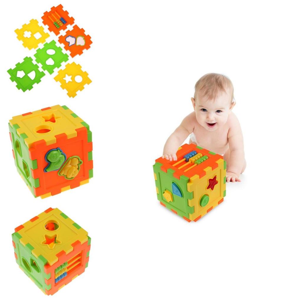 Ideal Gift Baby Kid Bricks Matching Blocks Baby Intelligence Educational Sorting Box For Early Learning