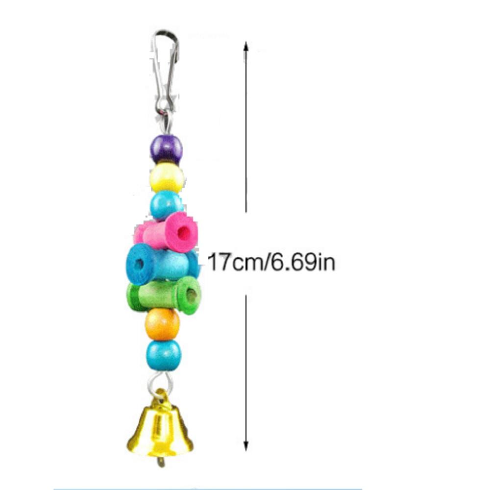 6pcs Bird Ladder Swing Toys Play Set Fun Colorful Hanging Bells for Bird Cages