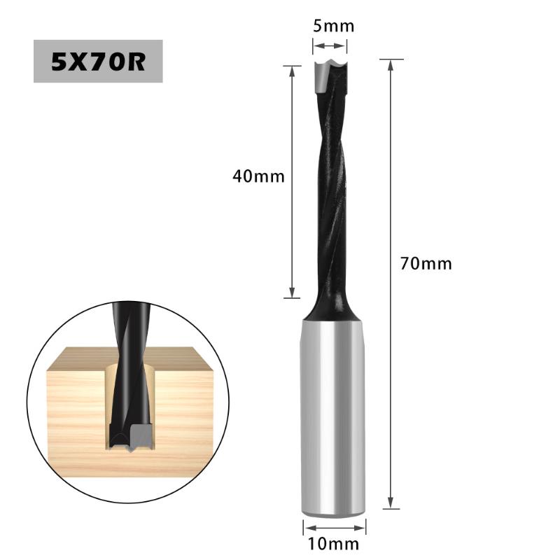 2 Flute Drill Bits 70Mm Length 10Mm Shank Left/Right Row Drill Carbide Hole Opener Wood Alloy Tool