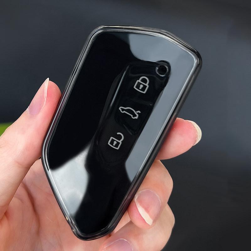 

Transparent Black TPU for VW Golf 8 ID4 Cupra Formentor Tarraco Mk7 Gti Mk8 Octavia 4 Seat Leon Mk4 Car Key Case Cover Fob Bag