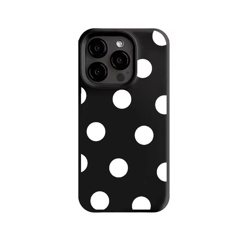Minimalism Full Screen Somple Polka Dots Pattern Phone Case For For Iphone 17AIR 16 1 14 13 12 11 Pro MAX Plus Y2K Silicone Cover