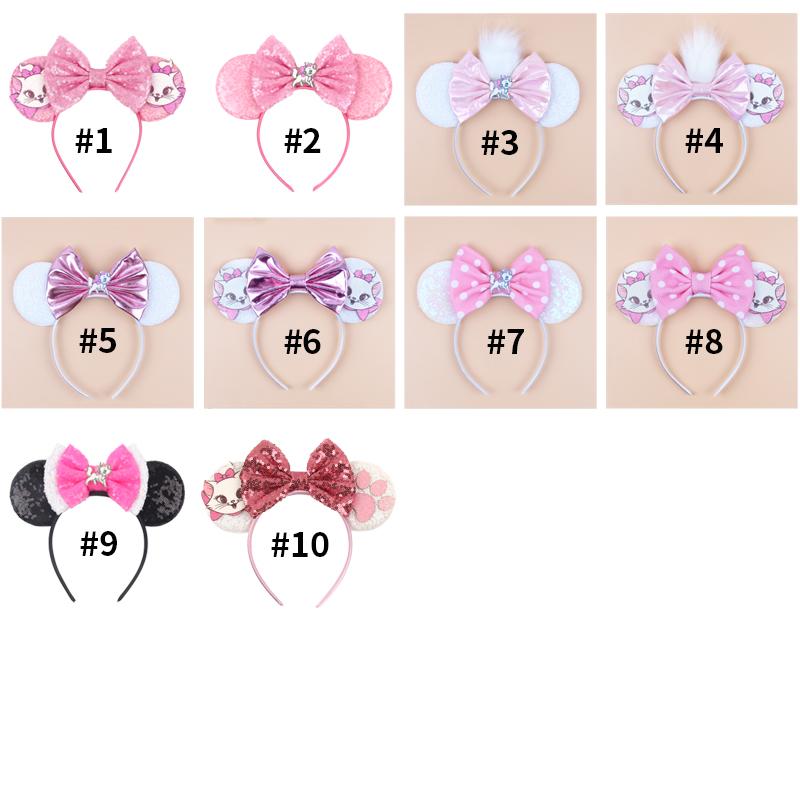 Nieuwste Mickey Mouse Oren Hoofdband Kid Adult Festival Party Pailletten Strik Haarband Vrouwen Baby Girl Party Haar Accessoires