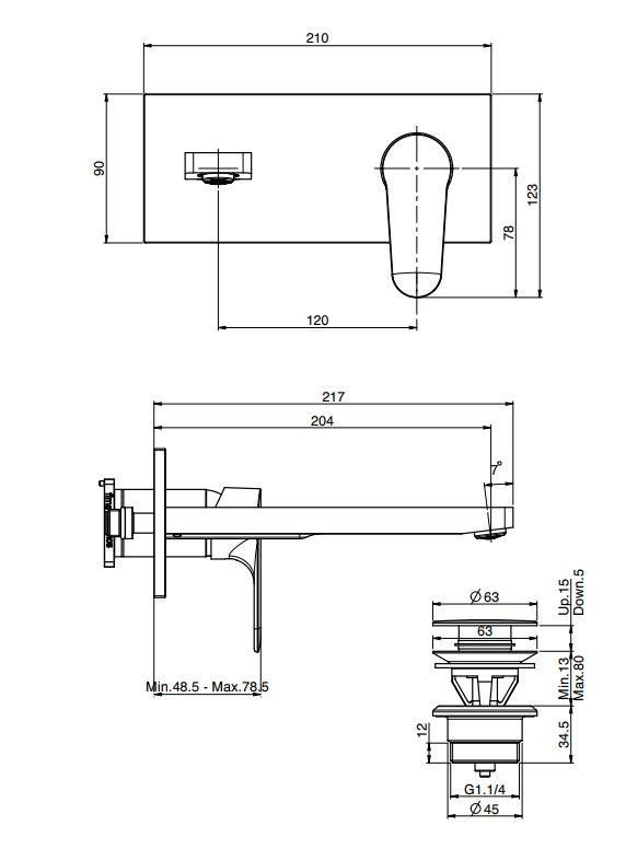 Dessi Home Concealed Washbasin Tap