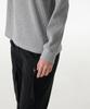 MUSINSA STANDARD WOMAN Women'S Waffle Relaxed Crew Neck Long Sleeve T-Shirt [Melange Grey]