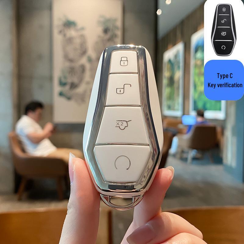 BYD Dolphin Key Case for Han Song, Tang DM-i, Qin Pro/Plus, Yuan, and E2 - Car Shell Buckle Bag.