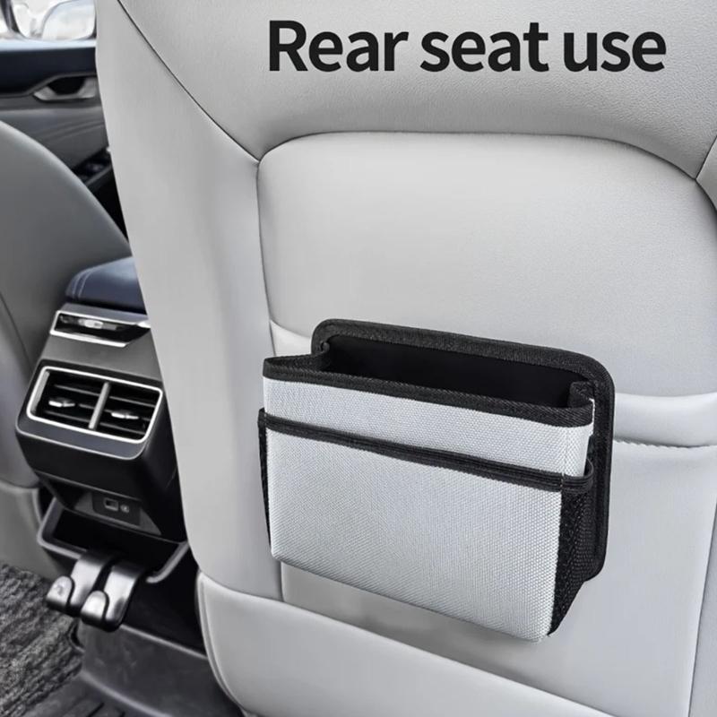 Portable Car Trash Bin Foldable Auto Garbage Container Hanging Storage Box for Front and Back Seat Storage In SUVs Truck
