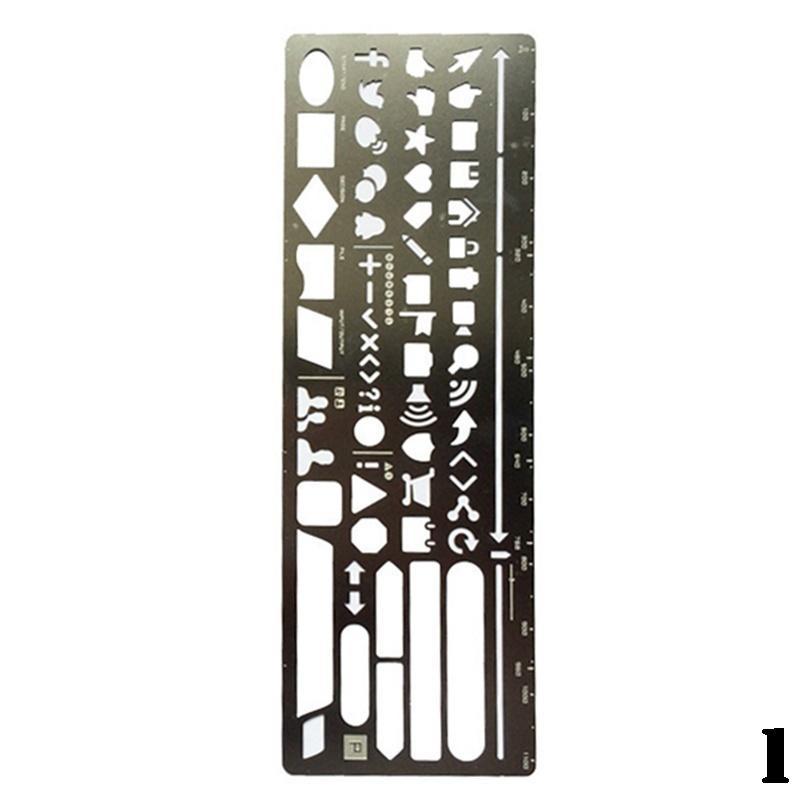 

Винтажные портативные трафареты из нержавеющей стали, полая линейка, планировщик, дорожный дневник, блокнот, инструмент «сделай сам» 1