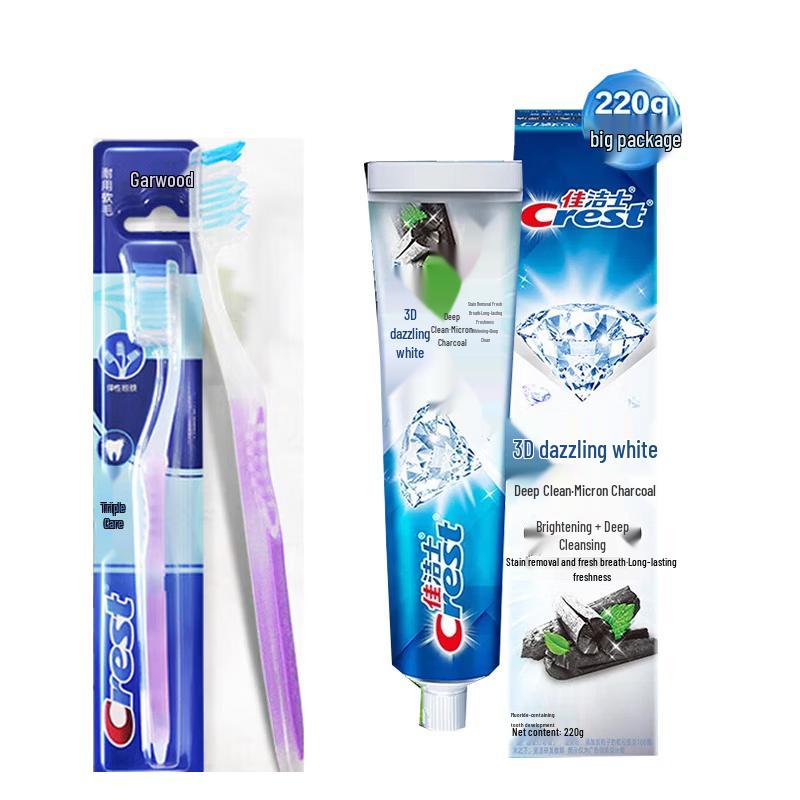Crest Triple Care Toothbrush & 3D White Toothpaste Set