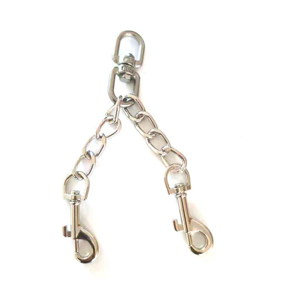 

Durable Dog Safety Clip Double Buckle Leash Backup Clip Medium Large Breeds серебряный