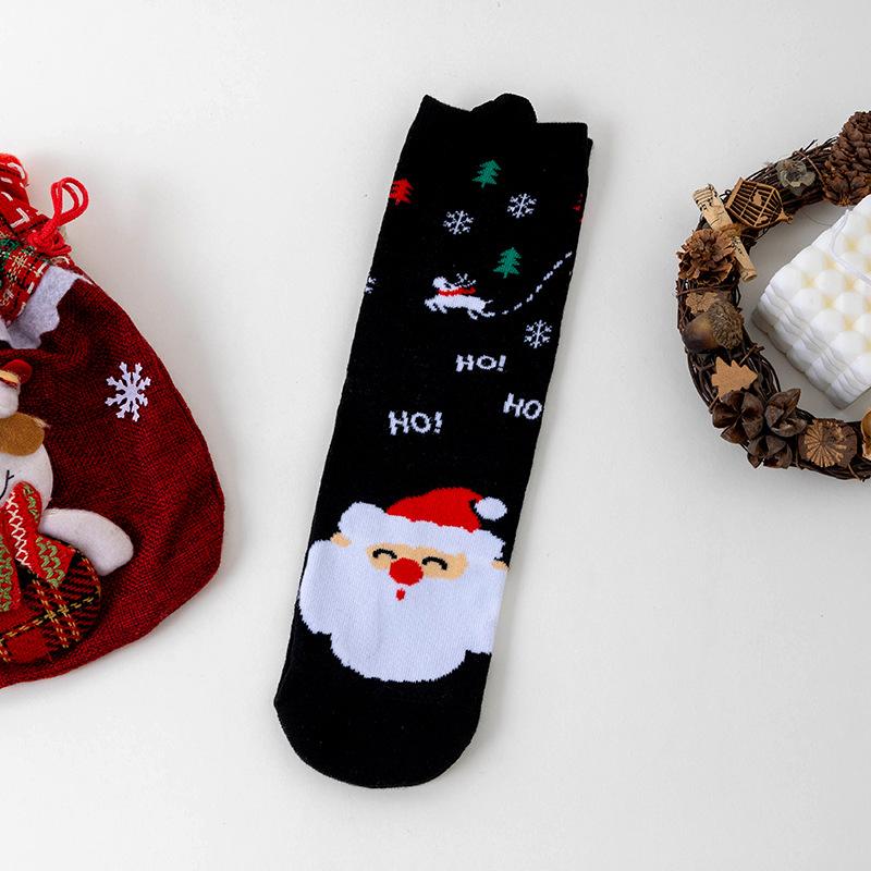 Women's Christmas Stockings, Mid-calf Stockings, Santa Claus, Snowman, Elk, Big Red Stockings