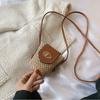 Bohemian Style Weave Shoulder Bag Mini Crossbody Bag Casual Woven Bags for Women  Makeup Bag
