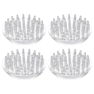 4 Pièces Capuchons de Pieds de Chaise Transparents Protecteurs de Tapis Protections de Pieds de Table Tasses à Roulettes Rondes Housse de Meuble Protections de Sol