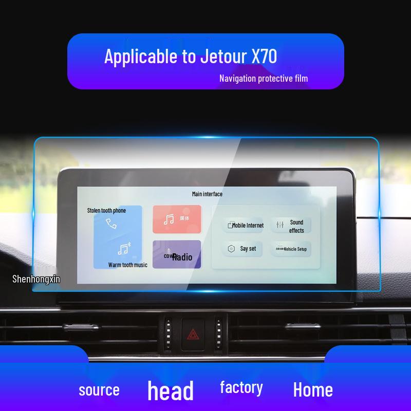 Compatible Jetour X70M/X70PRO/S Tempered Film Center Console Protective Car Interior Accessories for 25 Models