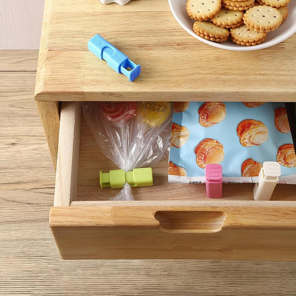 Squeeze Bread Bag Clips Reusable Fresh Food Seal Plastic Clip Snack Bag Seal Spring Clip Home Kitchen Storage Organization new