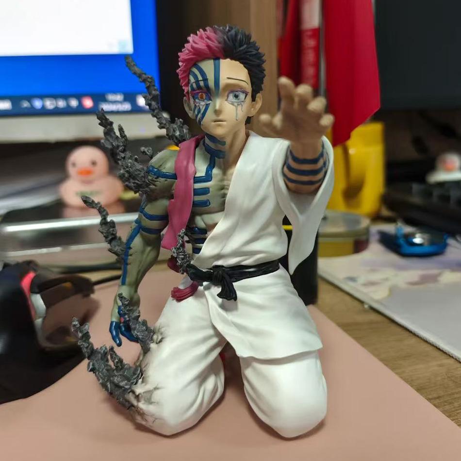 In Stock 15cm Demon Slayer Akaza Hakuji Anime Figure Model Doll Action Figurine Pvc Decoration Peripheral Desktop Decoration Plaything