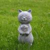 Auto On/Off Solar Lantern UV Resistant LED Lamp Garden Ornament Garden Cat Figurine  Villa Lawn