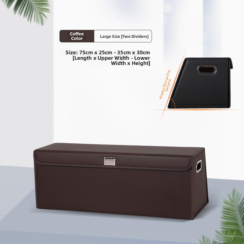 Large Capacity Car Trunk Storage Box SUV Organizing Case Leather Material Business Style Warmth Retention  Type Placement