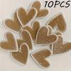 10 Stück Goldene Liebe Herz Stickerei Bügelflicken DIY Kleidung Reparatur Nähen Dekoration