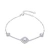 Lindon-pulsera de eslabones de cadena con cuentas geométricas para mujer, joyería de plata de ley 925 con circonita, regalo de boda fino a la moda para novia