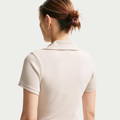 Nike Polo Shirts Women's Beige Lapel Moderate