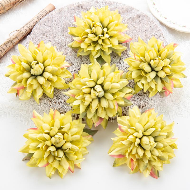 

5/10 шт. Искусственные цветы Шелковая гербера Рождественский венок Домашняя ваза Праздничный декор Весільний букет Венок Сделай сам подарочная коробка 5pcs