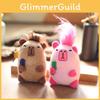 Adorable Plush Capybara Keychain Cute Fluffy Stuffed Animal For Bags And Keys