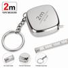 Mini Mètre Ruban en Acier Inoxydable 2m Outils de Mesure Mètre Ruban de Poche Portable Tailleur