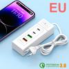 3.1A 4 Ports USB Travel Charger Fast Charging PD Wall Charger For iPhone 16 15 Samsung Xiaomi Mobile EU/US Plug Charging Adapter