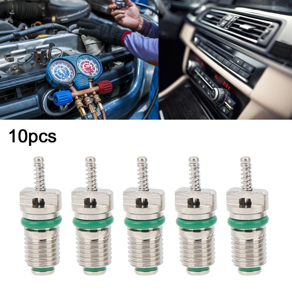 Honiwu 10pcs Air Conditioner Valve Core R134A Car Air Conditioner