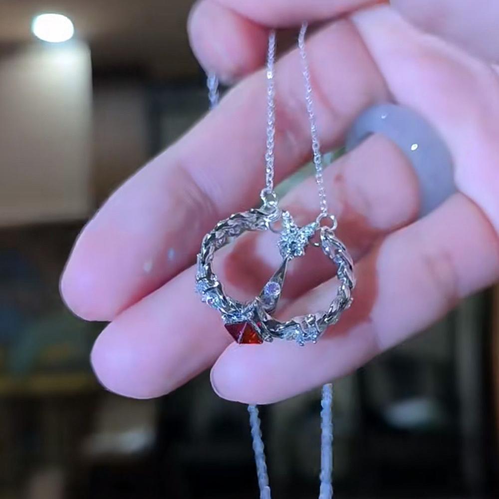 Guan Fu Tian Ci Anime Hua Cheng Xie Lian Cosplay Necklace Unisex Pendant Heaven Officials Blessing Clavicular Chain Jewelry
