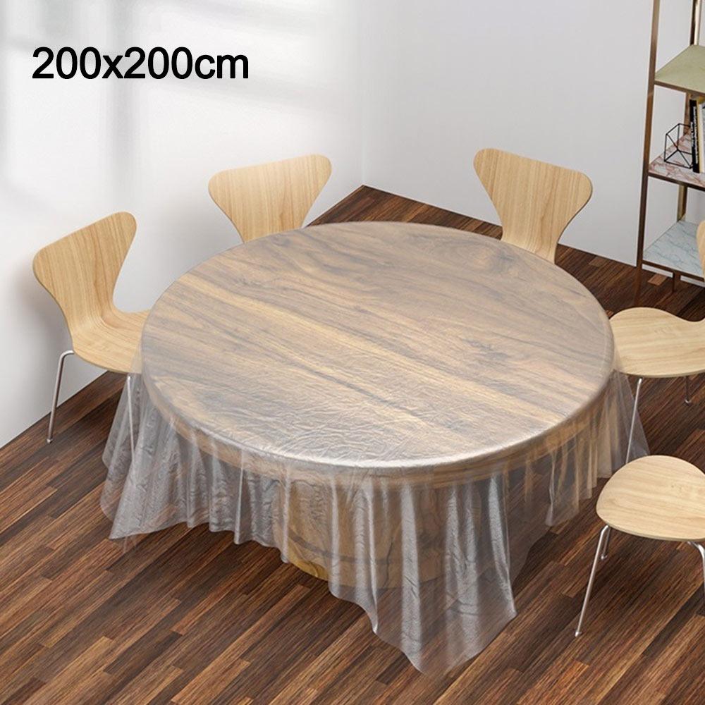 10 Stück PE Einweg-Tischdecke Runde Tischdecke für Picknicks im Freien Hochzeitsempfang für Gäste