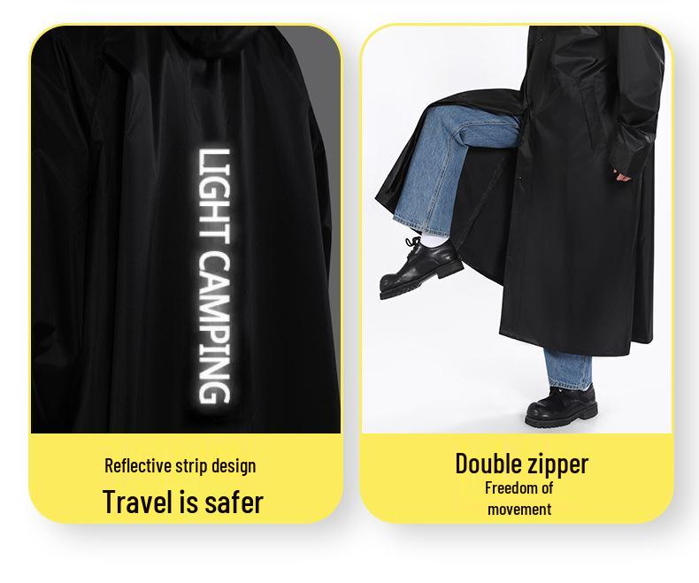 Thickened Electric Scooter Raincoat: Unisex, Full-Body Poncho for Heavy Rain, Cycling, Hiking, and Electric Bike Use