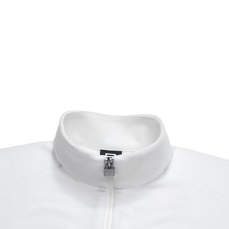 FILA Ski Series Fashion Simple Sports Casual Versatile Warm Fleece Long Sleeve Regular T-Shirt Women Tops Jade-White A11W546201FWT